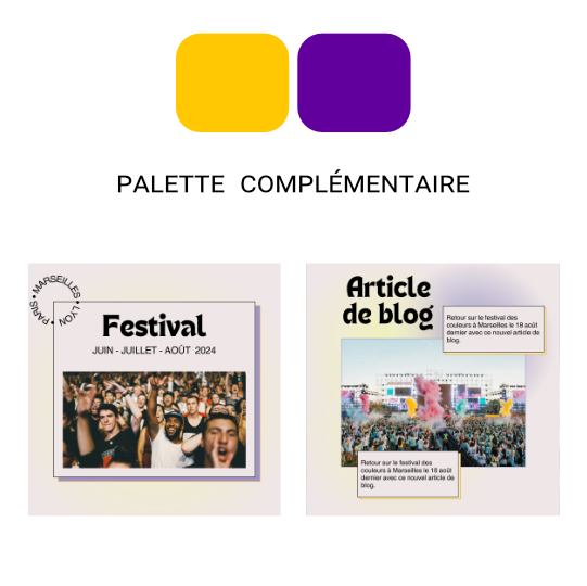 Palette de couleurs complémentaires